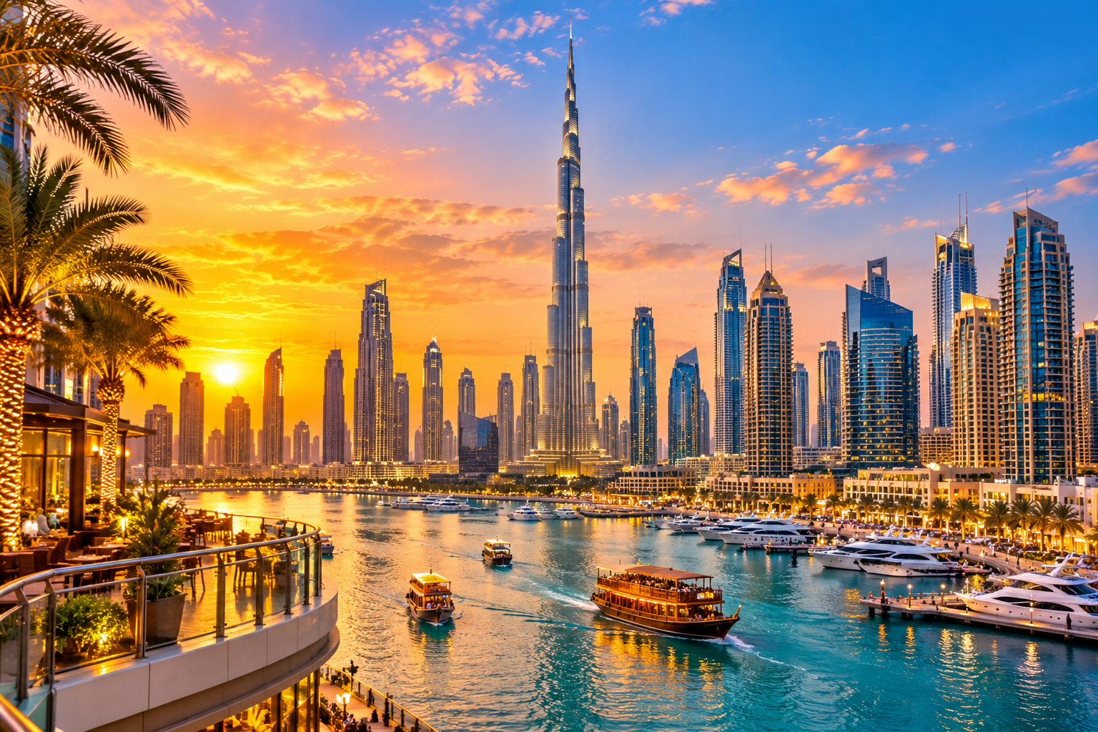 Dubai skyline and modern city architecture
