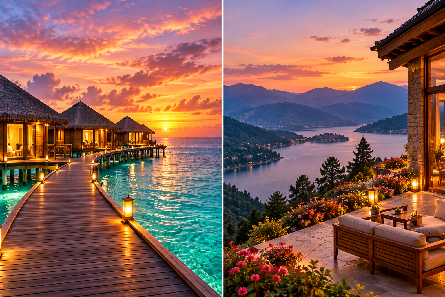Mediterranean coastal scenery for a romantic international holiday